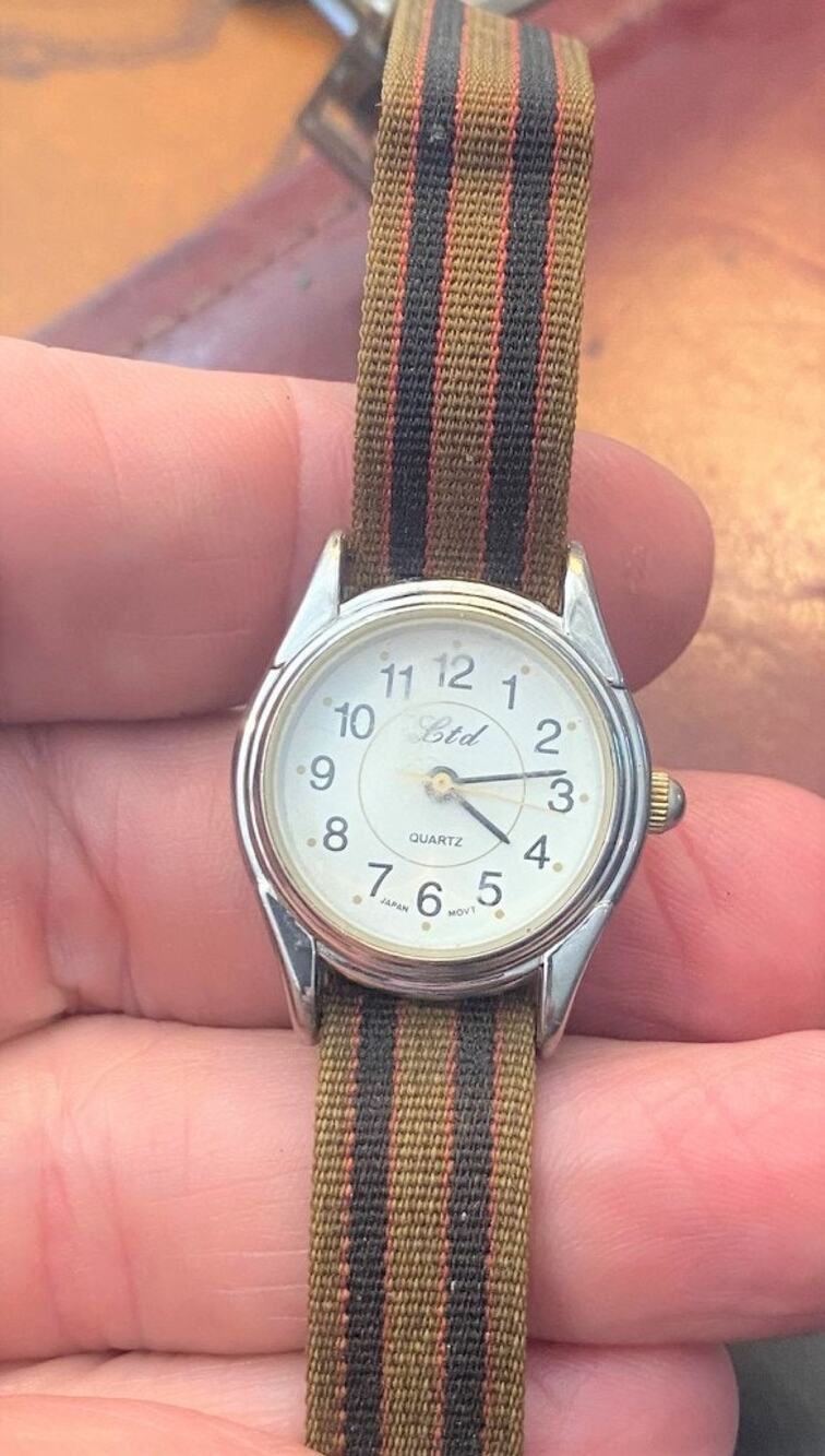 VTG Women's 22mm Silver Tone LTD Watch, Canvas Strap